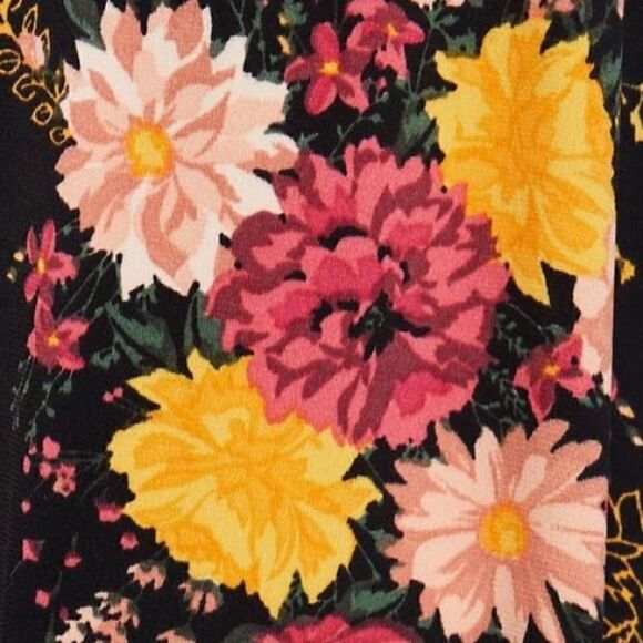 Torrid Black Floral Studio Knit Midi Dress Size 12 NWT - Picture 8 of 9